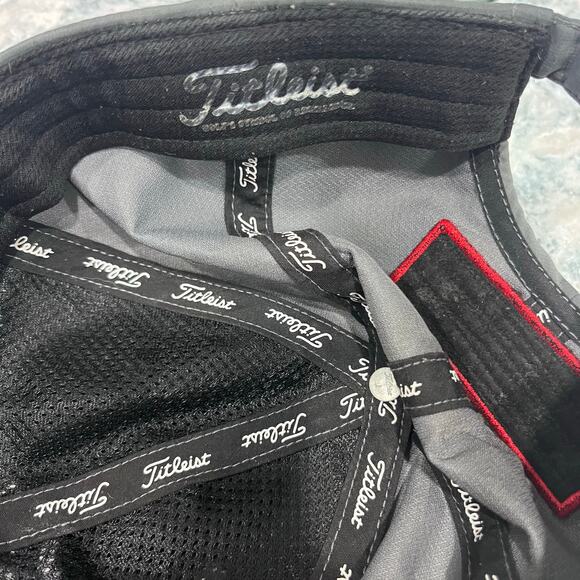 Titleist Pro-V1 Footjoy Performance Gray Adjustable Embroidered Logos Golf Hat - Picture 5 of 5